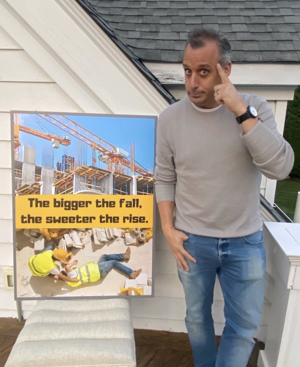 Joe_Gatto's tweet photo. “The bigger the fall, the sweeter the rise.” 
-Joe Gatto https://t.co/XQU7RFFTld