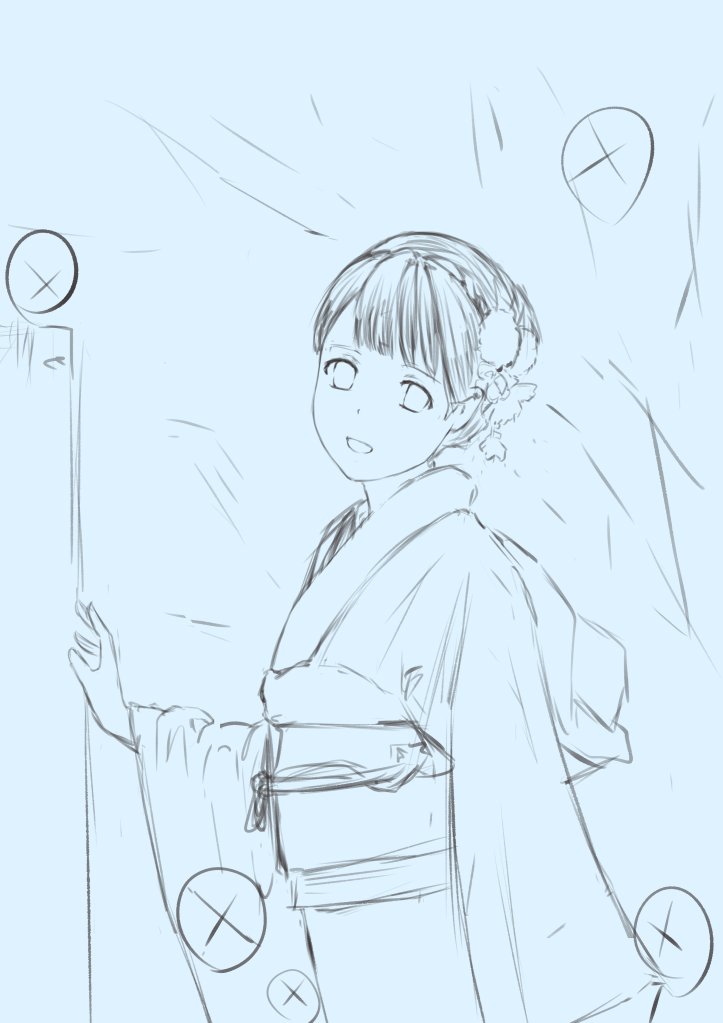 練習164日目 昨日はいいねをいっぱいありがとうございました 今日から お正月用 えてぃもーの漫画