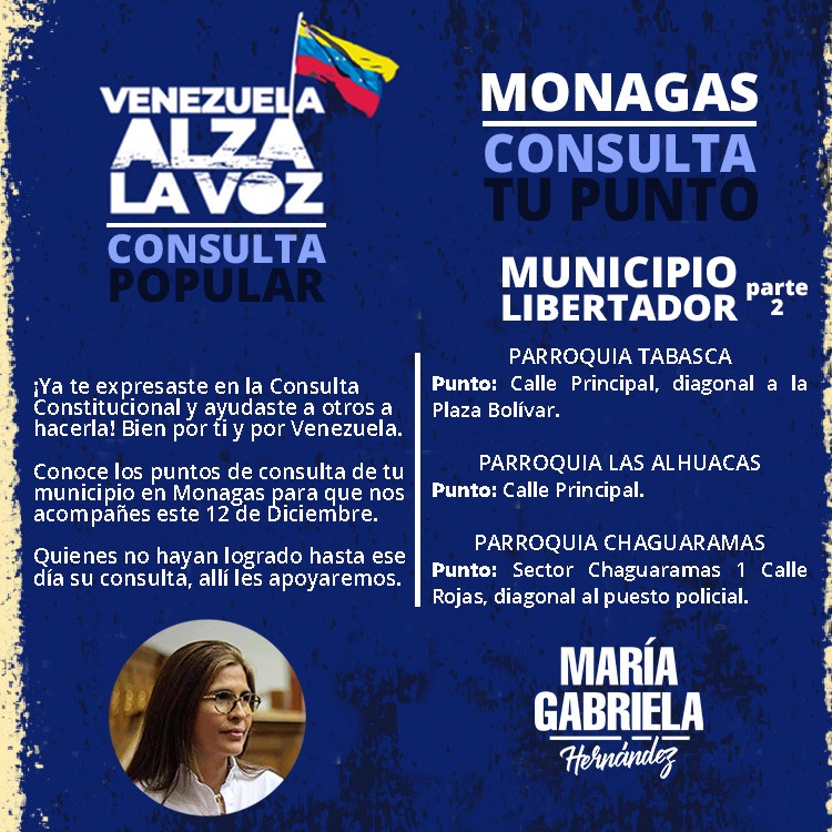 MariaGMonagas's tweet photo. #ConsultaPopularPorVzla #Monagas #Libertador #Temblador #Tabasca #LasAlhuacas #Chaguaramas https://t.co/O6nt9rt38M