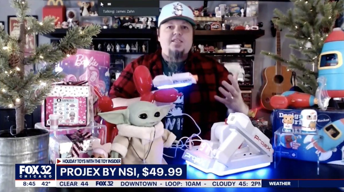 ProjeXGame's tweet photo. @TheToyInsider Senior Editor James Zahn stopped by Fox Chicago to show off the HOTTEST HOLIDAY TOYS – including the #ProjeX Projecting #Game #Arcade! https://t.co/8qj7moiter #gifts #toptoys #hottoys #family #familyfun #arcadegames #duckhunt #targetpractice #fun #indoorfun https://t.co/o1vvHFNzPu