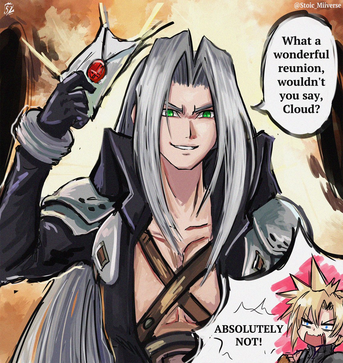 Stoic_Miiverse's tweet photo. ~A Wild Sephiroth Appears!~ #SmashBros #SuperSmashBrosUltimate #SSBU #FinalFantasy7 #Sephiroth #SUPERHYPED #THISISINSANE #ICANTBELIEVEIT https://t.co/FvwNG5JVn1