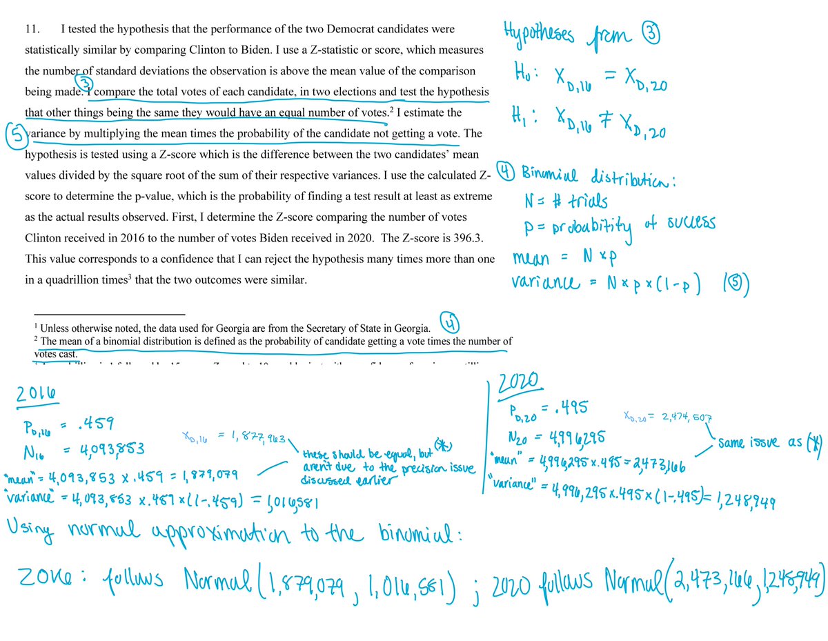 Because the last 2 assumption are violated, the Binomial distribution does not apply here. But that doesn’t stop the author from applying the binomial distribution to this problem. Again, this is totally wrong, but here’s the math: