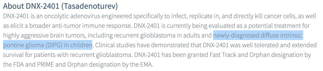 $CLPT - Lots of good tidbits in this video around minutes 18, 33, 46. Dr. Chen is from Univ of Minn and a thought leader in neurosurgery.I can't confirm yet if CLPT is in the DNATrix trial for rGBM but it looks like they're looking to go to ph 3 & also using this drug in DIPG.  https://twitter.com/ClearPointNeuro/status/1337221941581606912