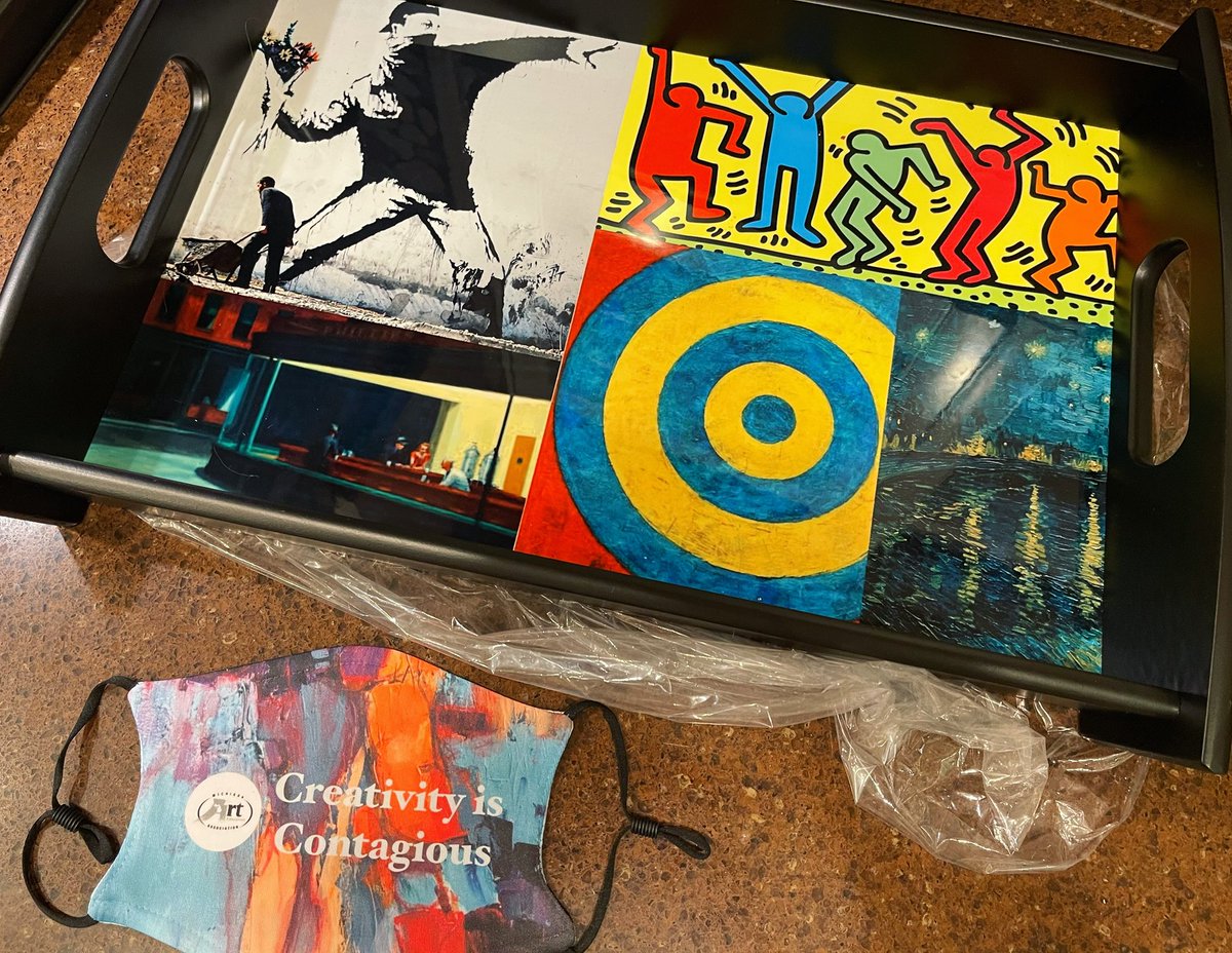 Wow, check out the awesome gift the amazing Michigan Art Education Association sent! I can’t decide if I want to actually use it or hang it in the treehouse. 
Thanks so much for the opportunity to speak and meet you all! 
#creativityforall <a href="/NAEA/">NAEA</a> #maea