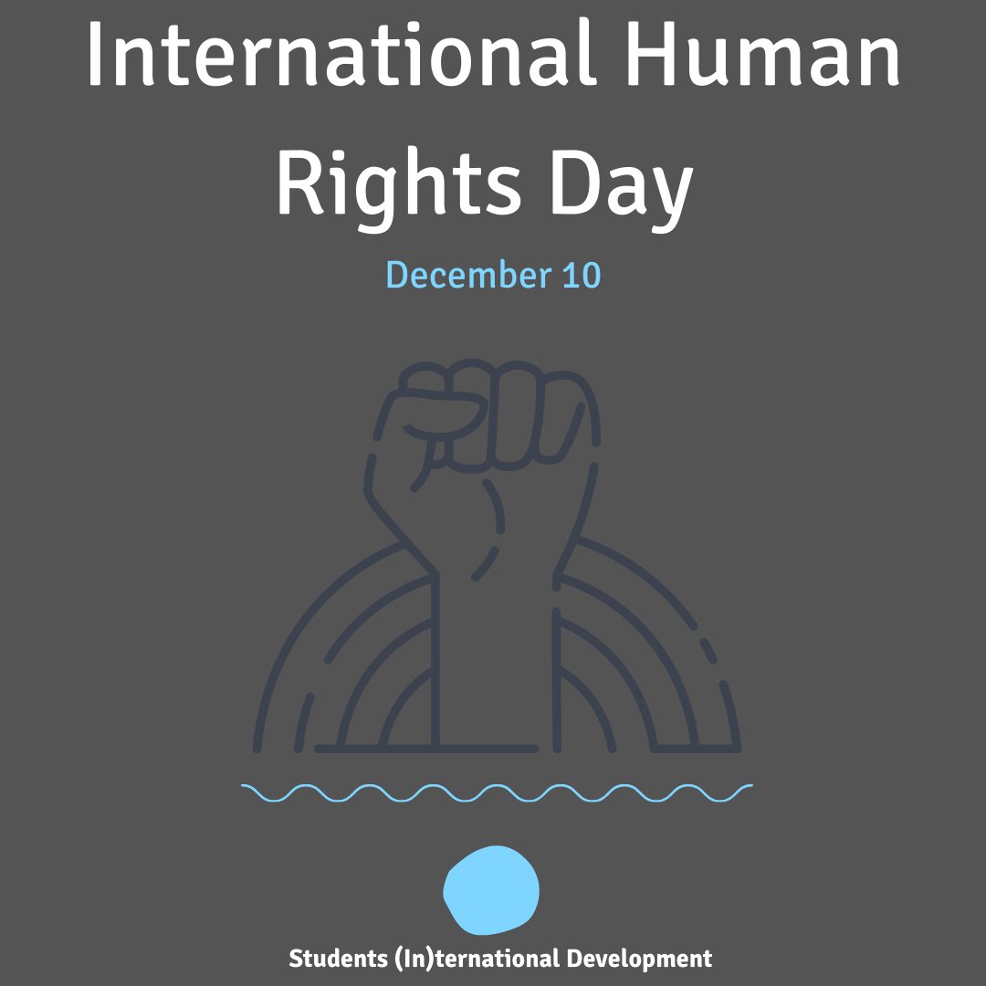 studentsinid's tweet photo. Today is #HumanRightsDay and we know that international development requires rights-centered approaches to create global justice and equal opportunity. Stand with us as we support #humanrights in #internationaldevelopment! https://t.co/g27sTSJNJM