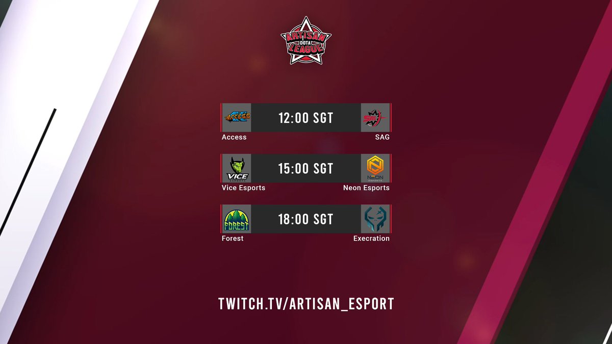 thundermedialtd's tweet photo. Playoff Day #6 of Artisan Dota League upcoming:

12:00 SGT - 🇨🇳 Access vs. 🇨🇳 SAG
15:00 SGT - 🇵🇭 Vice Esports vs. 🇵🇭 Neon Esports
18:00 SGT - 🇨🇳 Forest vs. 🇵🇭 Execration

Tune in to https://t.co/9eWh7otJVU and enjoy some Asian &amp; Chinese #dota2 https://t.co/oWVrCFsL4q