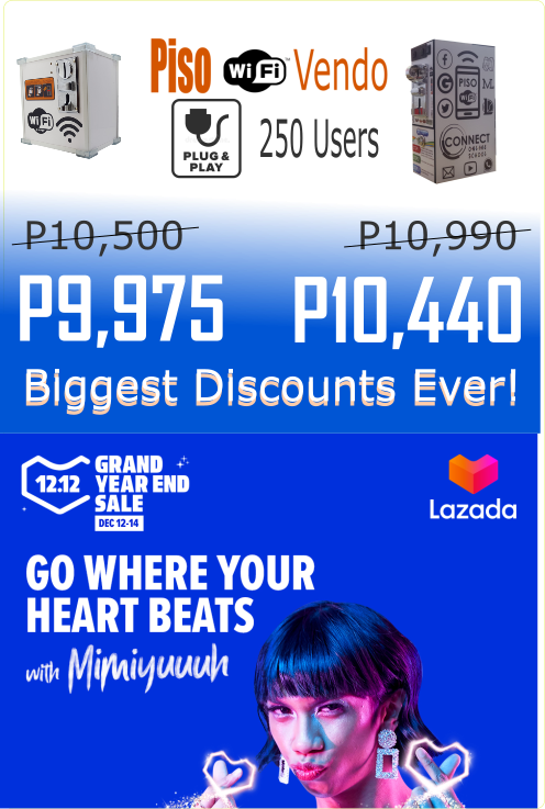 daddybuilder1's tweet photo. Join us in our Grand Year End  S A L E on Lazada and Shopee!

LAZADA:
https://t.co/IpIWl8pnD6

SHOPEE:
https://t.co/b0bRkGBw7F

#Piso
#PisoWifi
#PisoWifiVendo
#PisoWifiMachine
#Pisowifivendomachine
#Business
#Passiveincome
#Plug&amp;Play
#Vendo https://t.co/9DrhZoOjTW
