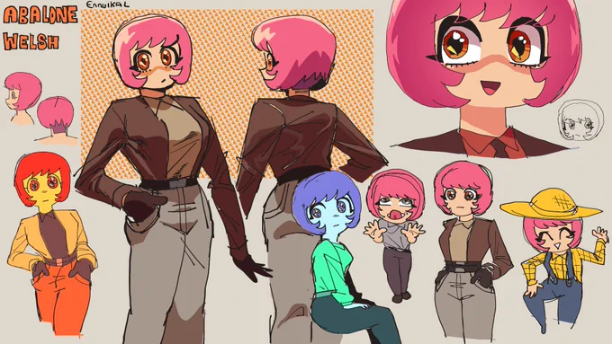 Abalone Welsh. Ex-magical girl and current business woman (OC) 