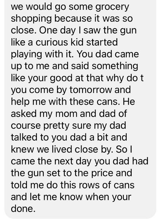 GaryEffect's tweet photo. Received these nice messages about dad back when he ran a grocery store and put this youngster to work for ice cream :) even though we started doing RAKs in 2009, the #garyeffect started a long time agoπ₯° https://t.co/BVIOMdJ0X8