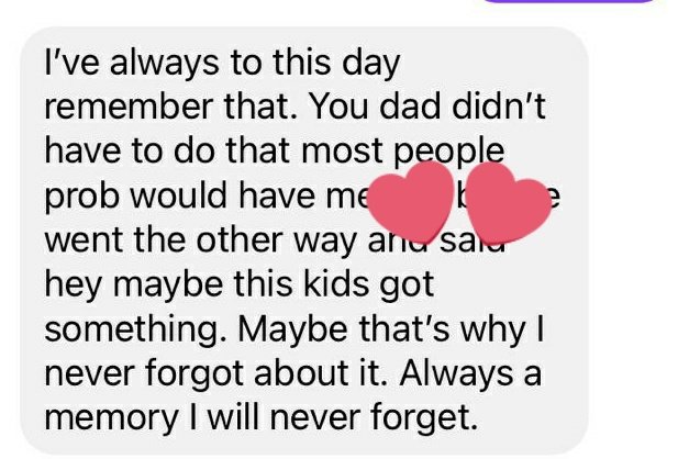 GaryEffect's tweet photo. Received these nice messages about dad back when he ran a grocery store and put this youngster to work for ice cream :) even though we started doing RAKs in 2009, the #garyeffect started a long time agoπ₯° https://t.co/BVIOMdJ0X8