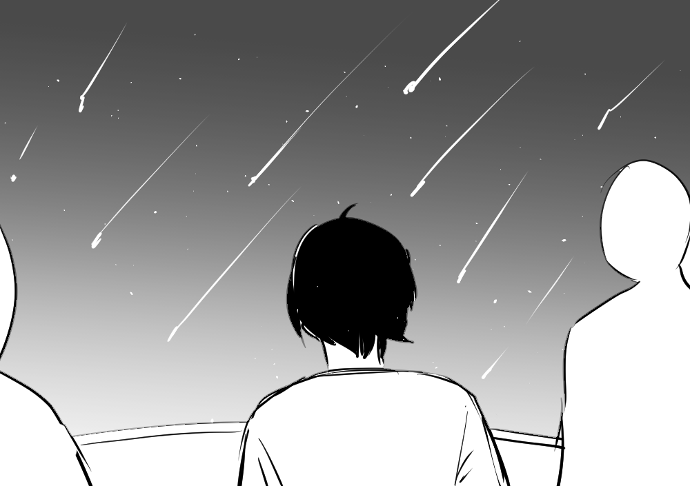 shooting star in the snow