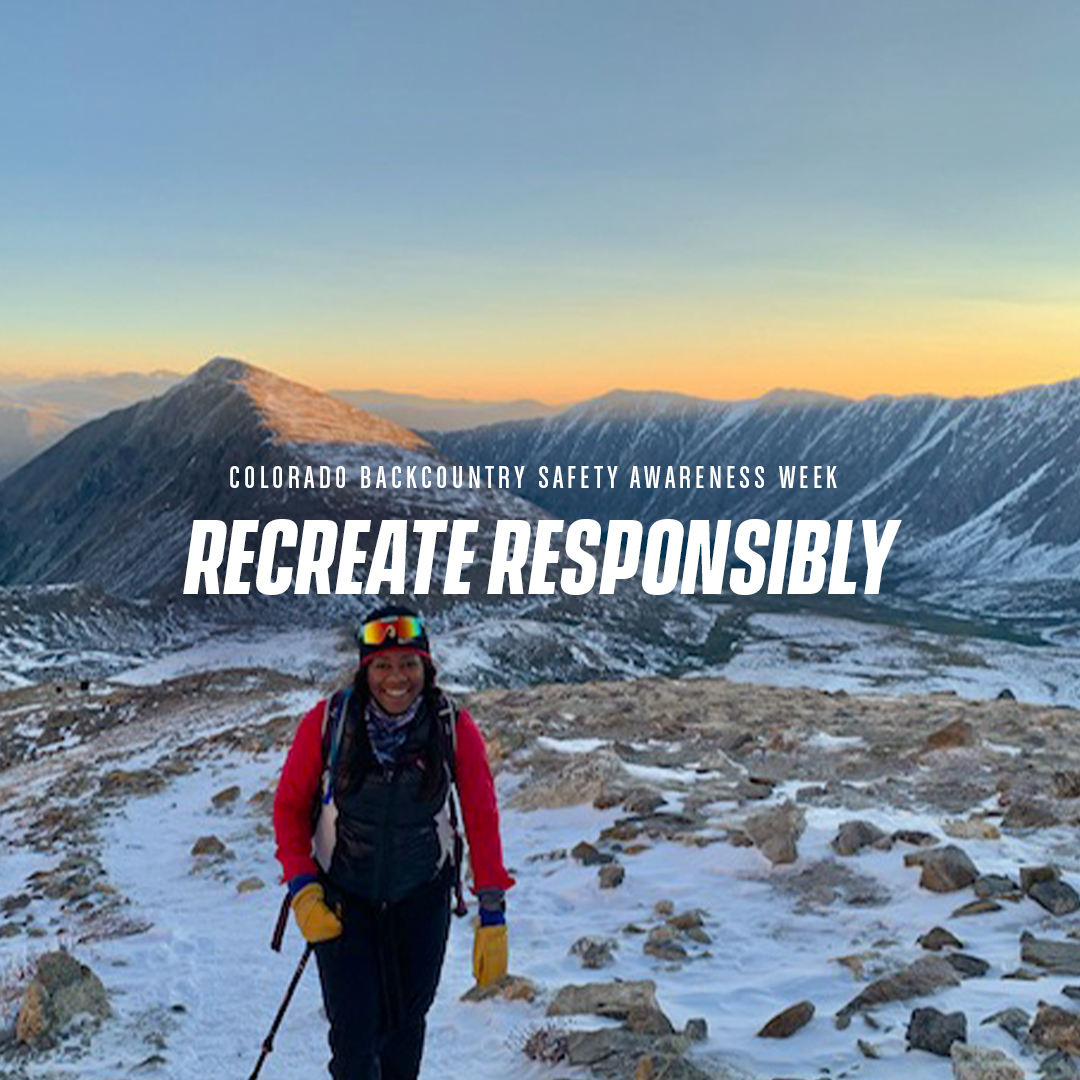 Heading to backcountry?  Carry an avalanche transceiver, probe &amp; shovel. Pack the ten essentials: extra warm layers, first-aid  &amp; fire-starting kits, navigation tools,  headlamp, food &amp; water, repair tools, a whistle, sun protection, &amp; a tarp or bivy. #RecreateResponsibly