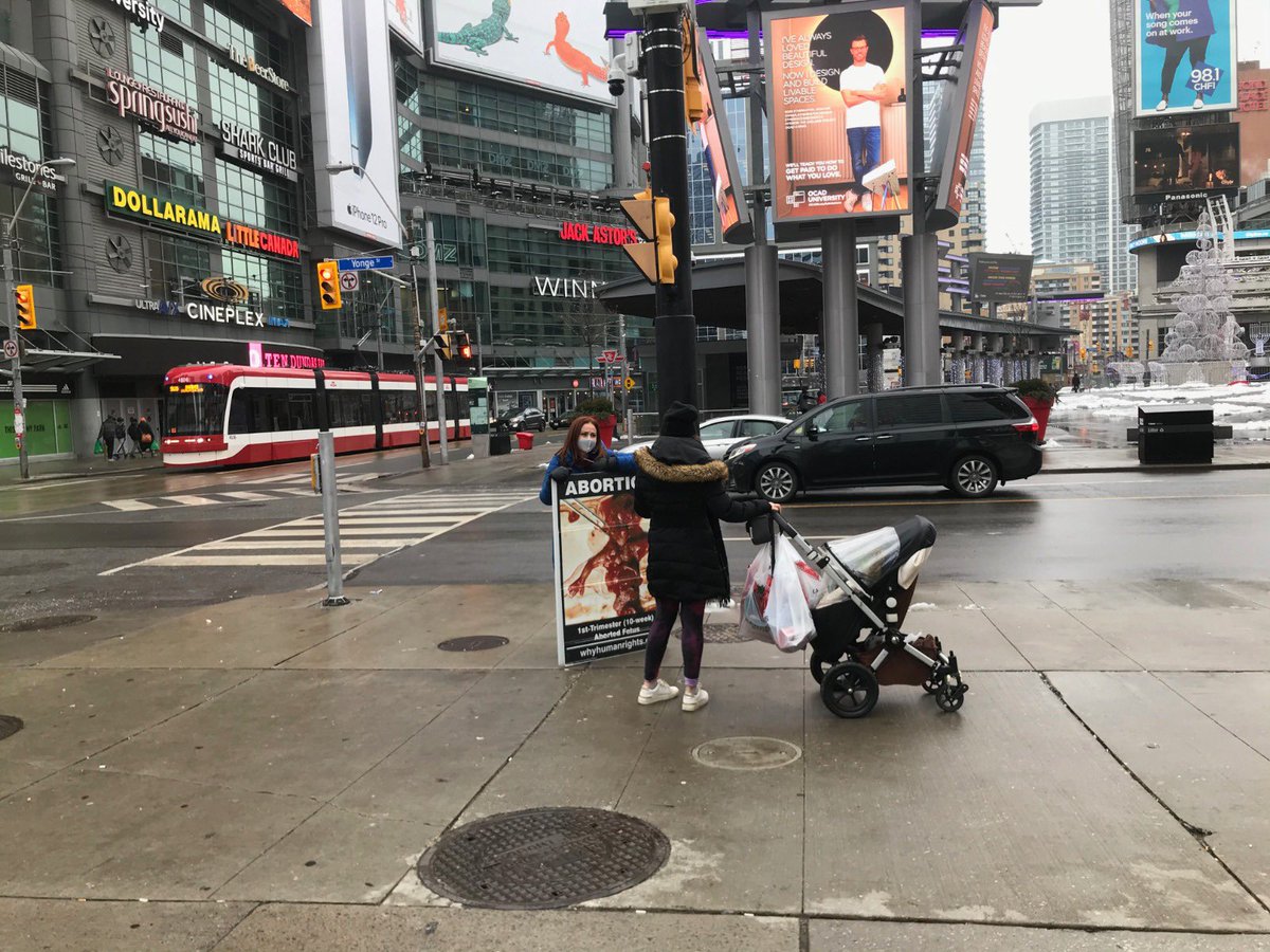 theladykatie's tweet photo. Moments prior, this woman came up to me, told me she was pro-life &amp; had been pressured to abort her baby by his father. She said, “Don’t worry, he now gets it and is totally pro-life too, he loves his son.”
The contrast between these two stories, seconds apart, was sobering. https://t.co/zgfAzSYO2p