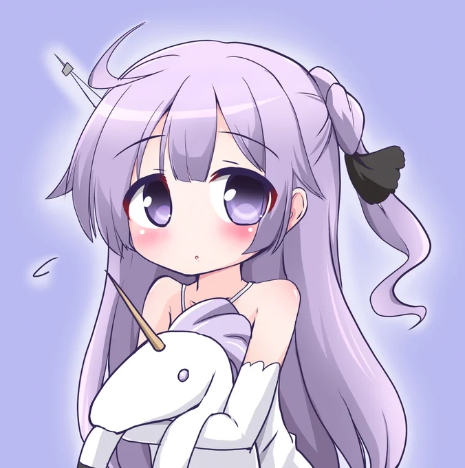 さっくりとユニコーンちゃん「お兄ちゃん今日は寒いね?ユーちゃん抱く?」ユーちゃんはあったかそうだ #アズレン #ユニコーン(アズールレーン) 
