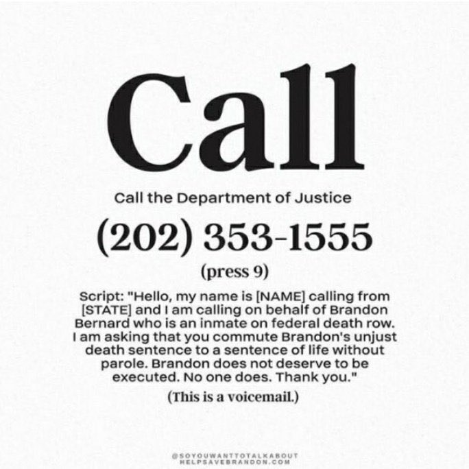 210224JS's tweet photo. Please don't sign .org petitions!! Brandon's lawyers have said not to, this isn't something to brush past. This is somebody's life, an innocent man's life. Here are some things you can do as an alternative and bring attention to this injustice. #BrandonBernard #HelpSaveBrandon https://t.co/TPtkcRdWIq