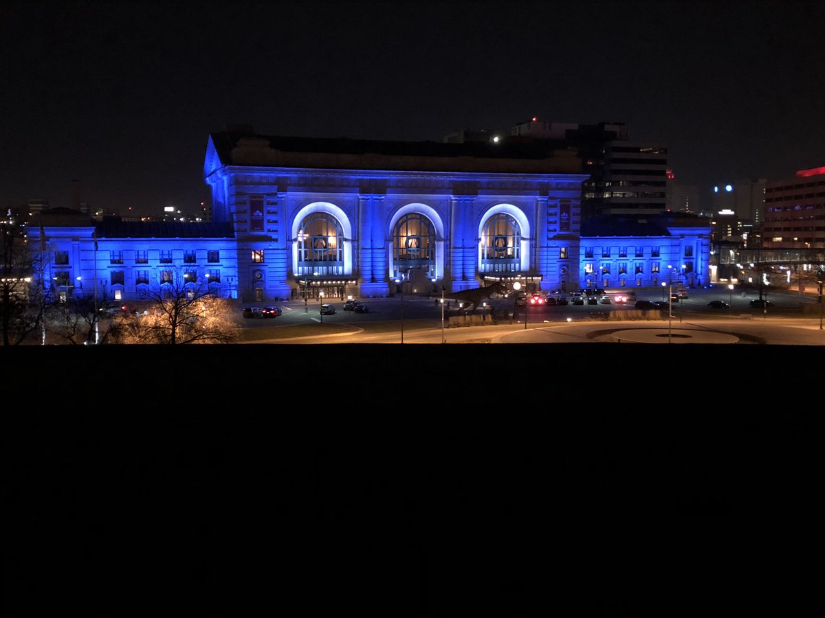 .<a href="/41actionnews/">41ActionNews</a> Union Station is lit blue for the first night of Hanukkah.
