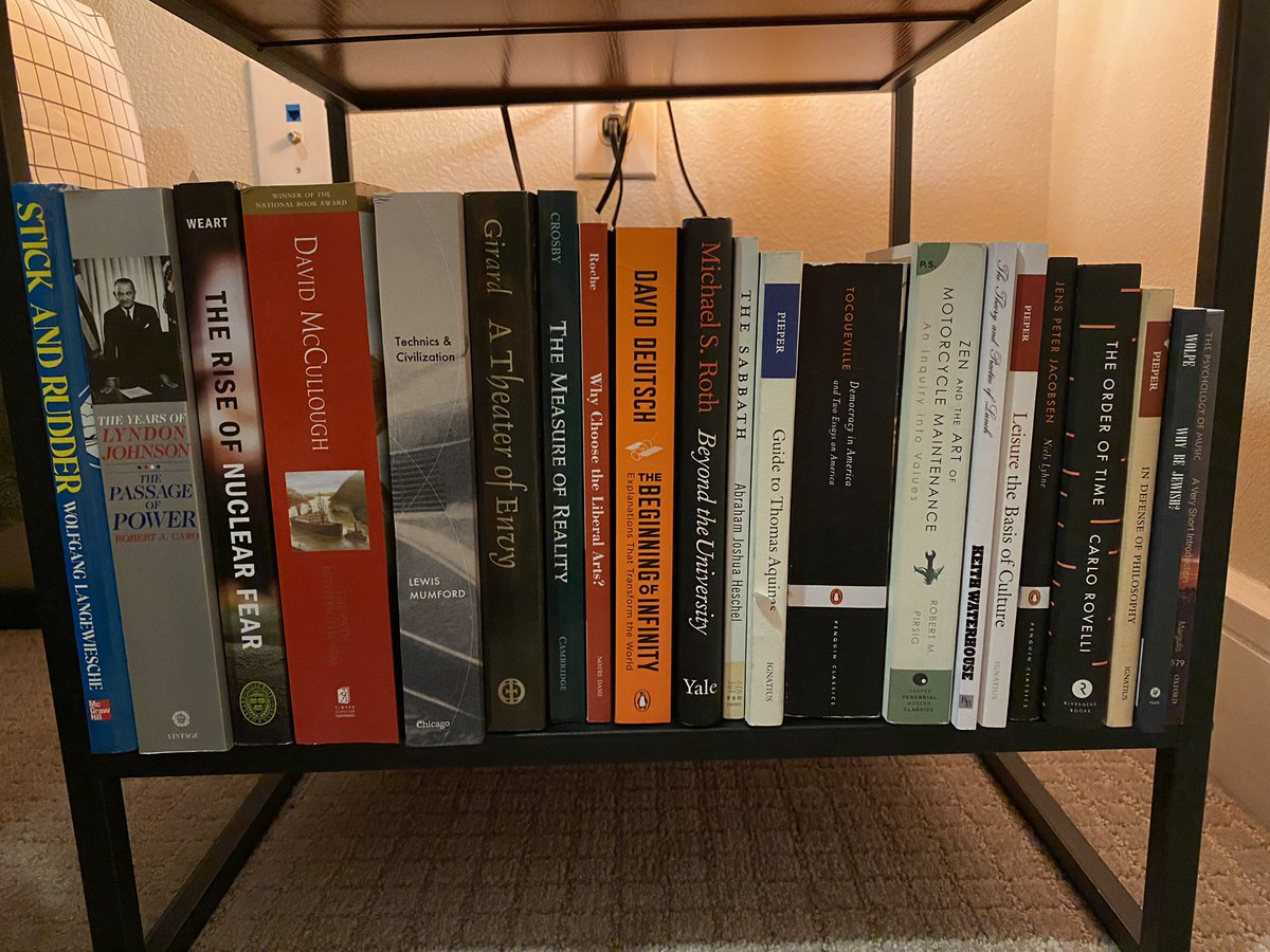 The bookshelf underneath my bedside table