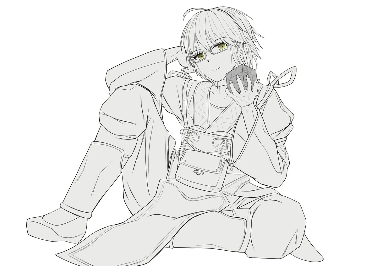 東方「#東方Project キャラクター全員描く(途中経過) 森近霖之助、名無しの本」Messiah & Creaの漫画