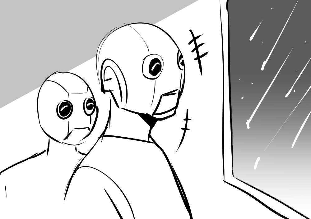 shooting star in the snow