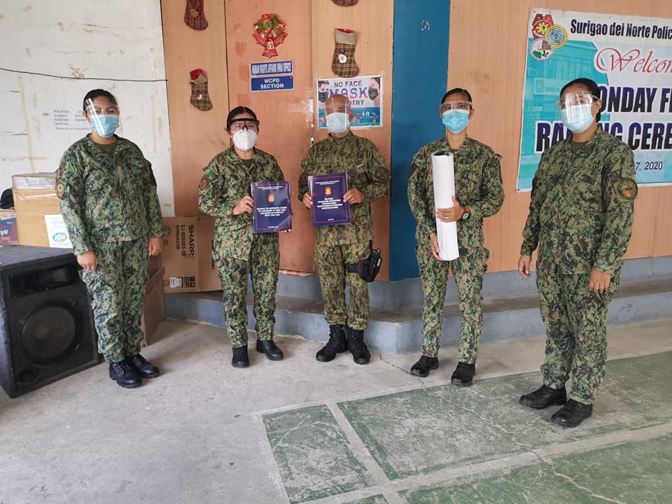 pro13caraga's tweet photo. WCPD personnel of SDNPPO distributed the Manual in  handling cases of Children At Risk and Children In Conflict with the Law and Revised Standard Operating Procedures to COP of Del Carmen MPS as well as the IEC materials, Anatomical Dolls and  health kits. @sdnppopcr @pnppio https://t.co/euibyl0hfq