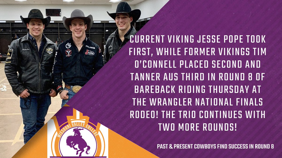 MVCAthletics's tweet photo. Big Night for Viking Rodeo Cowboys Past and Present at Wrangler National Finals Rodeo! #valleywillroll
https://t.co/sw9Lwlvopo https://t.co/H9TzPFHTSk