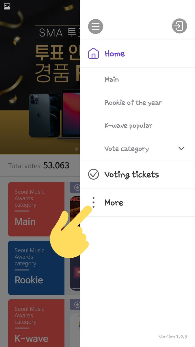 SUJU_VotingTeam's tweet photo. ⌜ 2020 Seoul Music Awards Voting Tutorial ⌟

Voting for SMA has started! we will only focus and prioritize the “MAIN (Bonsang)” and “BALLAD”. 

Vote for DnE, K.R.Y. and Kyuhyun! ♡

Install the App:
Android: https://t.co/bG47dLV1YO
IOS: https://t.co/XnUmfk0sXr

@SJofficial https://t.co/uKsk2803K4
