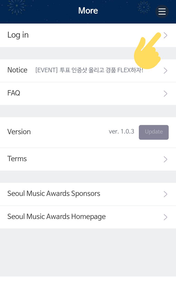 SUJU_VotingTeam's tweet photo. ⌜ 2020 Seoul Music Awards Voting Tutorial ⌟

Voting for SMA has started! we will only focus and prioritize the “MAIN (Bonsang)” and “BALLAD”. 

Vote for DnE, K.R.Y. and Kyuhyun! ♡

Install the App:
Android: https://t.co/bG47dLV1YO
IOS: https://t.co/XnUmfk0sXr

@SJofficial https://t.co/uKsk2803K4