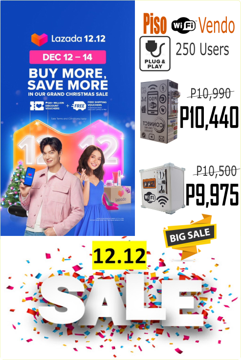 daddybuilder1's tweet photo. Check out our 12.12 deals on our Piso Wifi Vendo

LAZADA:
https://t.co/IpIWl8pnD6

SHOPEE:
https://t.co/b0bRkGBw7F

#Piso
#PisoWifi
#PisoWifiVendo
#PisoWifiMachine
#Pisowifivendomachine
#Business
#Passiveincome
#Plug&amp;Play
#Vendo https://t.co/Q1RrWA05kv