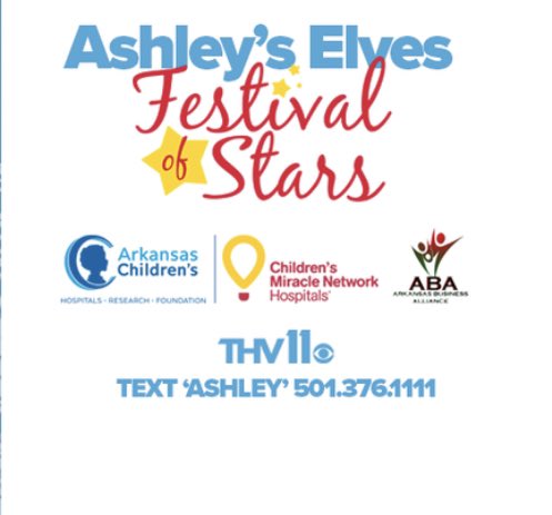 AshleyKingOnAir's tweet photo. TOMORROW! Brighten Christmas morning for the patients at @archildrens by donating a new, unwrapped toy. 🧸 Text ‘ASHLEY’ to 501-376-1111 and we’ll send all of the details to you. Join us tomorrow for #festivalofstars 💫 @THV11 https://t.co/oqddTXLndy