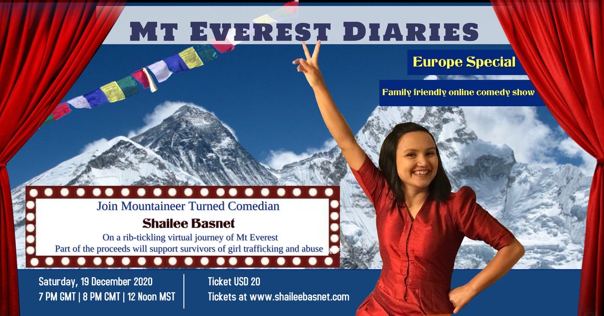 comicontop's tweet photo. Friends in Europe, please join me on my new online comedy special 'Mt Everest Diaries' on Saturday, 19 December, 7 PM GMT to hear the funny aspects of climbing the highest peak while also supporting a great cause! Get your tickets at https://t.co/EVeXLZ3B4I https://t.co/XtpeCCqxAv
