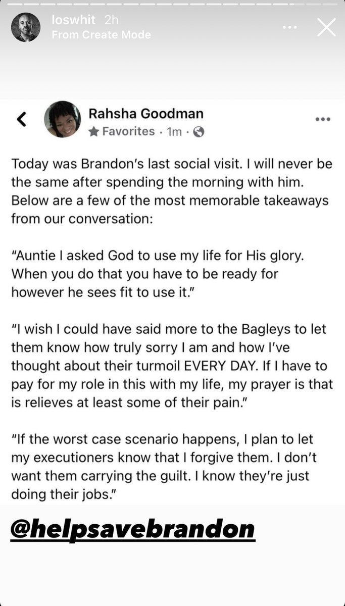 ShaneClaiborne's tweet photo. Our government has executed Brandon Bernard. Please read this account of his last visit with his family. He said, “If the worst case scenario happens, I plan to let my executioners know that I forgive them.” https://t.co/qdAWPzgyNo