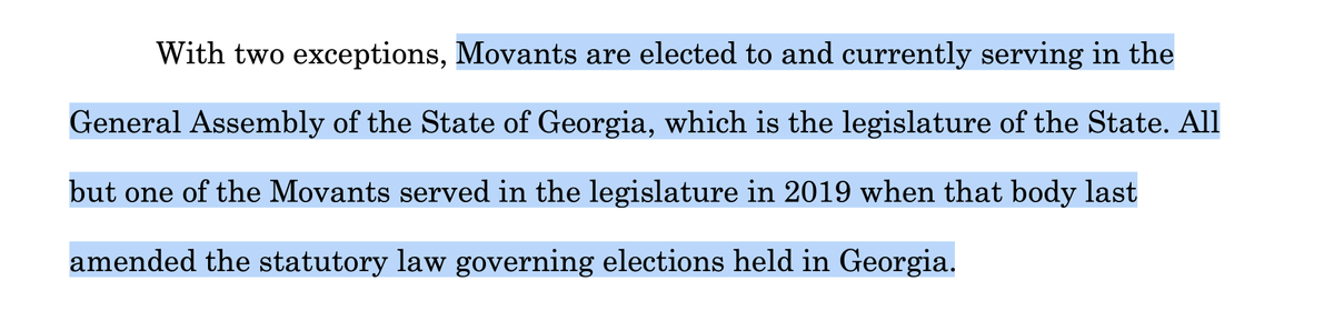 This lawsuit is utterly without merit.What makes it weird is that state legislators agree with Texas that because of steps taken (basically) to increase turnout and facilitate the counting, every voter in Gerogia should be disenfranchised.16/