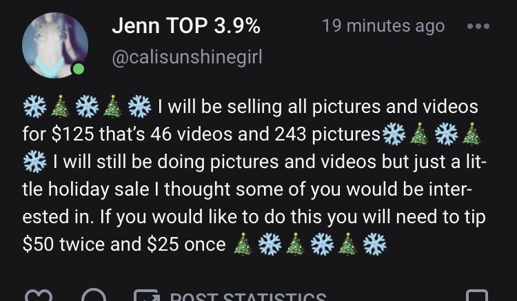 OnlyfansJenn's tweet photo. Onlyfans don’t miss out on my sales #onlyfans #onlyfansmilf #onlyfansmodel #onlyfansgirl #holidaysale #HappyHolidays #yummygirls #LinkInBio #SugarBabyTwitter #helpagirlout #Santababy #sexting #milf #ratedXXX #Adultxxx #sexy #adultcontent #AdultingAndStuff #AdultWork https://t.co/6qcpPKbilV