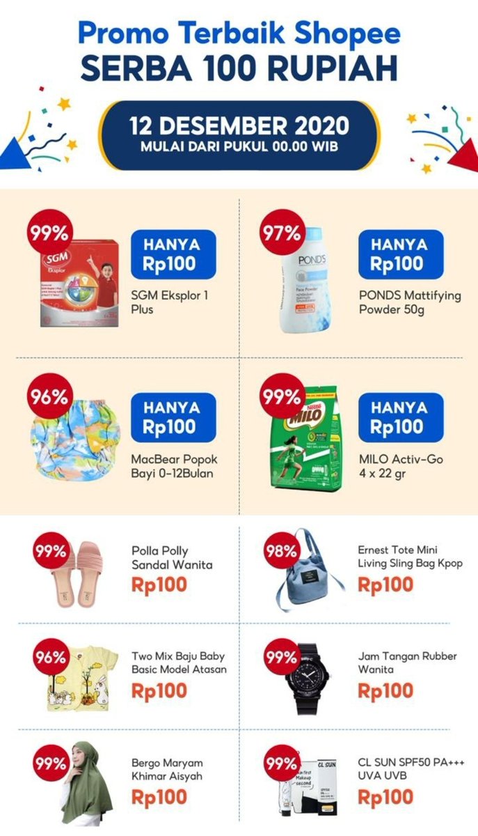 VietaDevi's tweet photo. Jangan sampai kelewatan promo terbaik dari Shopee 12.12

Yuk langsung cek linknya:
https://t.co/SoDeUyKU0v https://t.co/aUuUMgkW2a