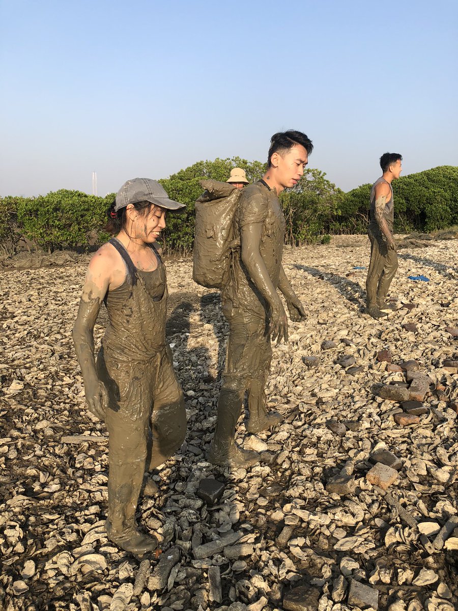 SeaLevelHK's tweet photo. Surface sampling on mud flat. 
#SeaLevelHK  #SeaLevelChange https://t.co/QkIIullfSe
