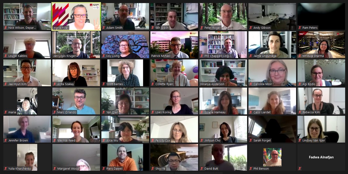 Lg_on_the_Move's tweet photo. The #Linguistics Department @MQLinguistics @Macquarie_Uni got together today to farewell our amazing administrator of many years, the much-loved Collette💝

Huge shout-out to all professional staff who work tirelessly behind the scenes to make #teaching and #research possible! https://t.co/9hhWYCXvL8