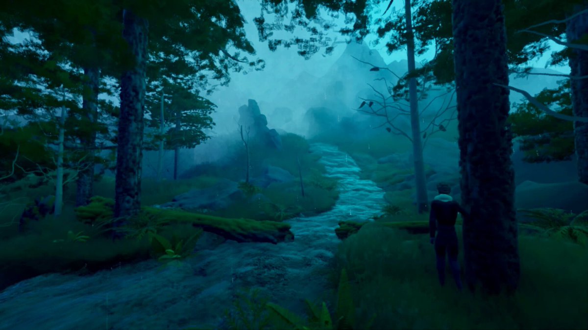 aosmhor's tweet photo. I made these on Dreams PS4, an incredible tool for artists. I created 3D character models, and used community-made assets like rocks and trees to build the scenes from the ground up. I also made music to accompany them. My intention was to build a choose-your-own-adventure game. https://t.co/MkpfQFyB7H
