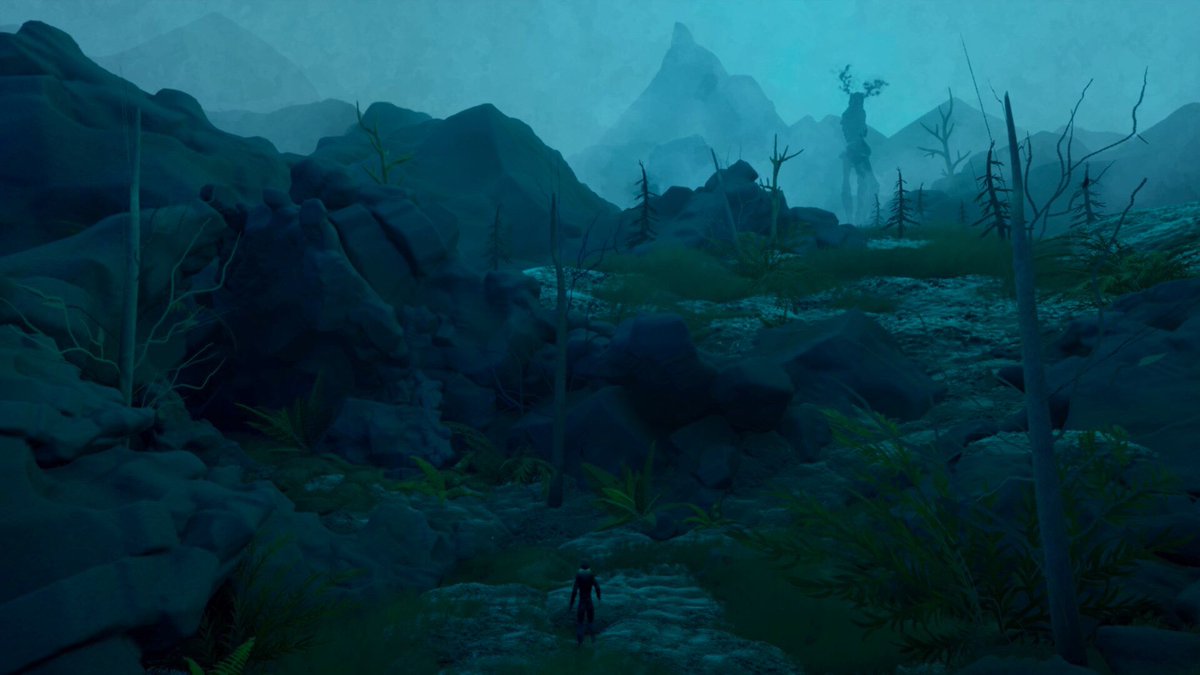 aosmhor's tweet photo. I made these on Dreams PS4, an incredible tool for artists. I created 3D character models, and used community-made assets like rocks and trees to build the scenes from the ground up. I also made music to accompany them. My intention was to build a choose-your-own-adventure game. https://t.co/MkpfQFyB7H