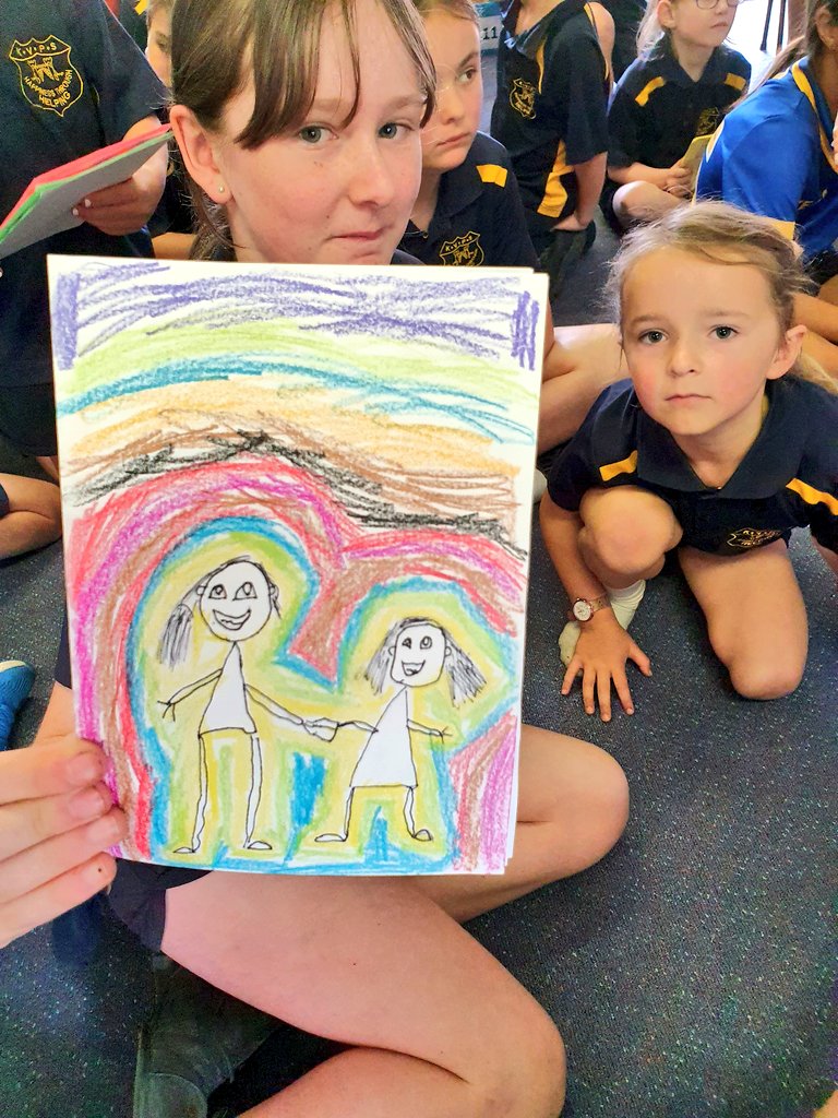 KangarooV_PS's tweet photo. Kindergarten created hand drawn, coloured &amp; written cards for their #KVPS S3 buddies letting them know they are #knownvaluedcaredfor #publiceducation https://t.co/w1DT1awxSH