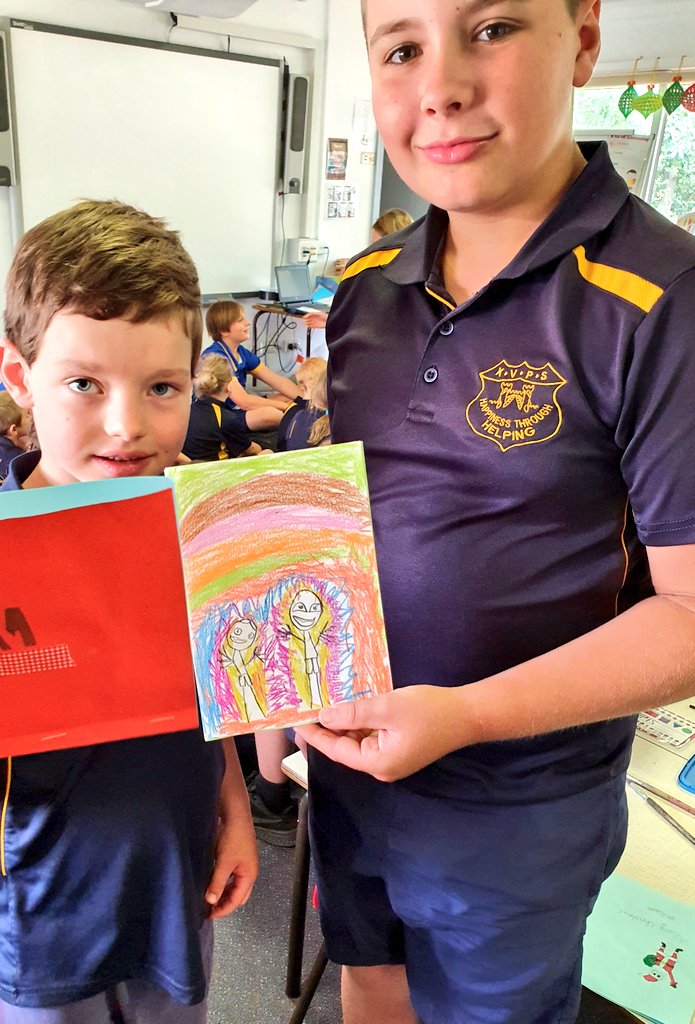 KangarooV_PS's tweet photo. Kindergarten created hand drawn, coloured &amp; written cards for their #KVPS S3 buddies letting them know they are #knownvaluedcaredfor #publiceducation https://t.co/w1DT1awxSH