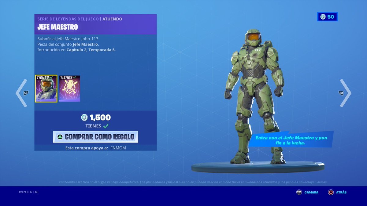 AwenoPaSaberawa's tweet photo. @aFortniteMom 
I bought 2 emotes and the master chief skin using you code :3 https://t.co/d729BTVHgC