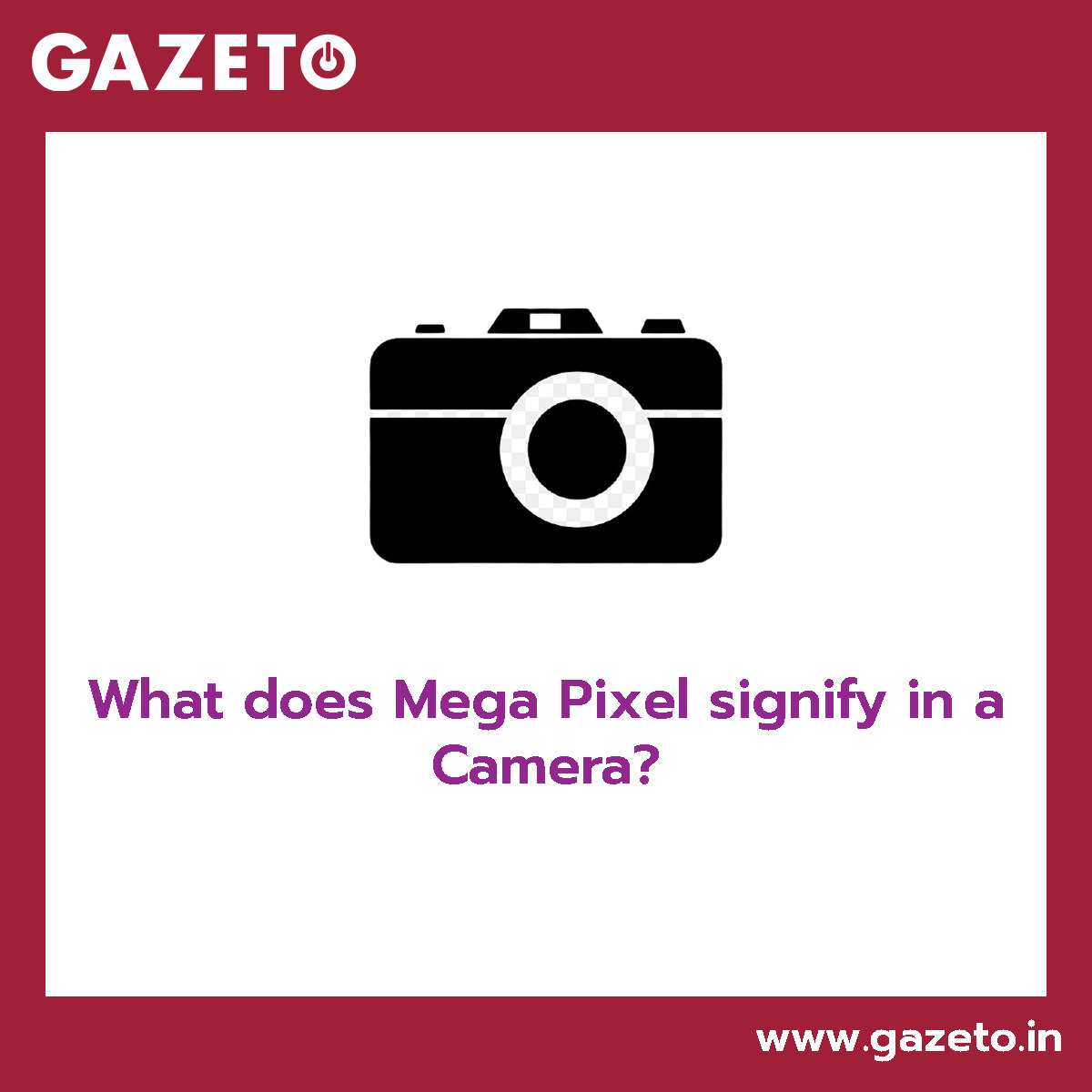 mygazeto's tweet photo. What does Mega Pixel signify in a Camera?
Stay tuned for more interesting facts like this:
#Gazeto #UpgradingTheExperience #Pune #mobile #SmartWayToBuySmartPhones #punestartups #MobileGyan #camera #megapixel #informativepost #information #stayupdated https://t.co/sXu81X9DYB