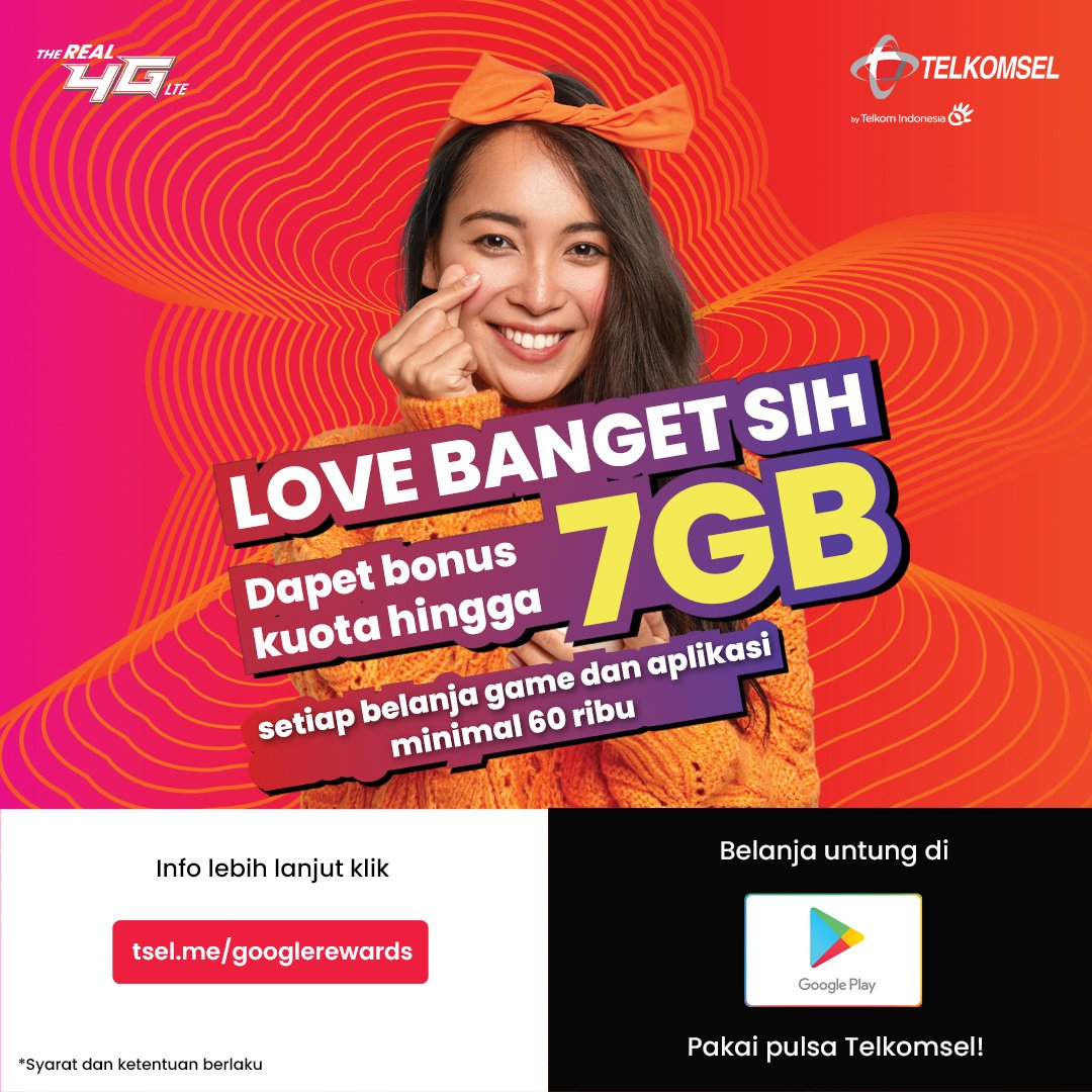 MOSTFMedan's tweet photo. #DiRumahTerusTerhibur meski di rumah aja? Bisa banget! Kamu hanya perlu download aplikasi games, film, atau e-book favoritmu di Google Play. Dapatkan gratis kuota hingga 7GB setiap pembelian di atas Rp60.000 dengan pulsa Telkomsel! Selengkapnya cek di https://t.co/qkxpJ4C8pY https://t.co/9wEnXYzibJ