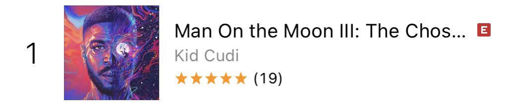 anachum6's tweet photo. @KidCudi charting at #1 as it shoulddddd https://t.co/erVAOfgpkw
