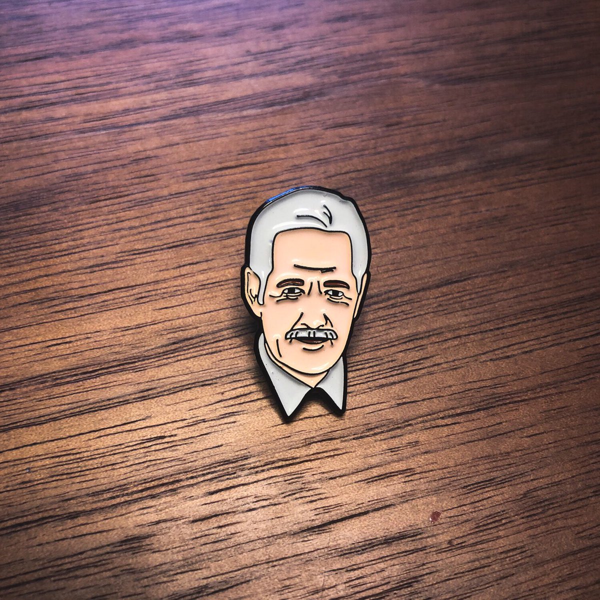 WeLiveUpHere's tweet photo. We’re from Alex Trebek’s hometown of Sudbury, Canada. We made these little pins of our favourite homeboy to raise funds for @PanCancerCanada. https://t.co/RuvxUfrLR9 https://t.co/5UFsuJ6t7w