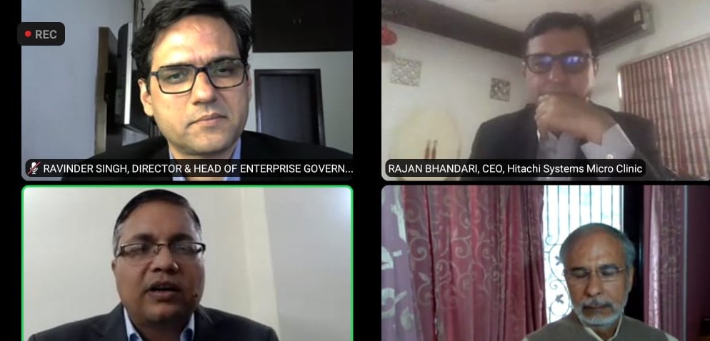 egovonline's tweet photo. #GovernanceLeadershipVirtualDialogue| Dr Ravi Gupta, Founder &amp; CEO, @eletsonline delivered his welcome address and opened the panel for discussion.

@HitachiSysMC  @JuniperNetworks #DigitalGovernance https://t.co/PlDiD32lDy