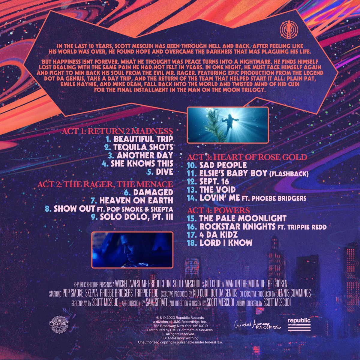 RapDailyx's tweet photo. Kid Cudi’s new album “Man On The Moon III” is out now! 🔥 https://t.co/Z3Q9pm0pWc