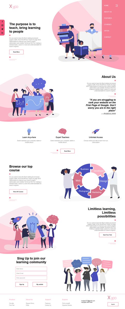 MujinurM's tweet photo. Hello! I'm Freelancer, web designer/Developer and wordpress expert.

This is my Gig. If you make to professional wordpress website? 

https://t.co/AaBGQJQy6K

#webdeveloper
#wordpressblogger
#wordpresswebsite
#wordpressdeveloper
#design #html #blogger
#business #wordpressdesign https://t.co/PfM74tP7jd