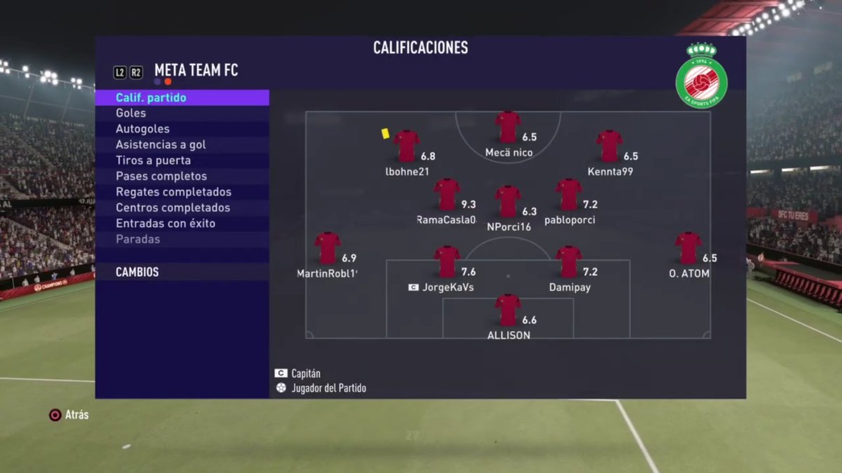 MetaTeamGaming's tweet image. ⚽️REDUCIDO IESA⚽️

Se terminó el sueño de ascenso, en una serie donde tuvimos bajas sensibles en el equipo titular no pudimos hacer pie.
Felicitamos a nuestro rival!🤝🏻👏🏻

📅 Reducido Liguilla
🆚️ Laprida eSports
⚽️0-4❌ (Ida)
⚽️2-2🔁 (Vuelta)

#FIFA21 #ClubesPro #ProClubs