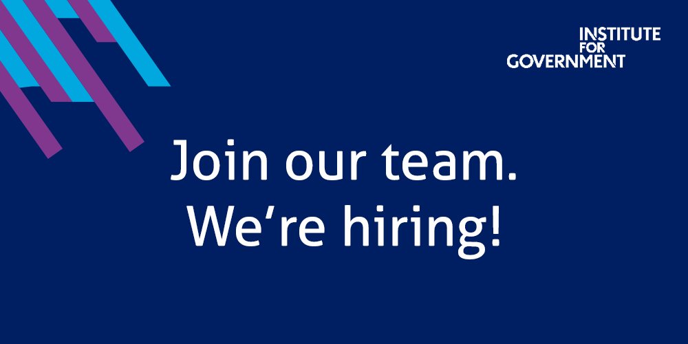 Work with us! We're looking for a researcher to join our team.

Applications close on 7 January – find out more instituteforgovernment.org.uk/job/researcher